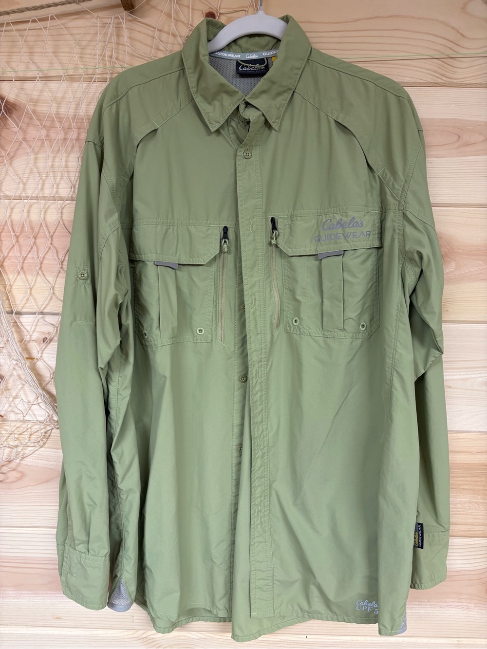 Cabela's Mint Green Lightweight Guidewear Fishing Shirt Jacket